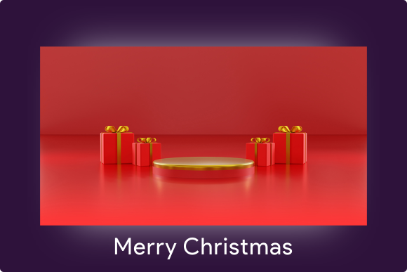 3D Product Podium: A Festive Stage for Holiday Campaigns