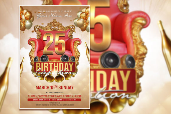 Celebrate in Style: The Modern Birthday Flyer Template