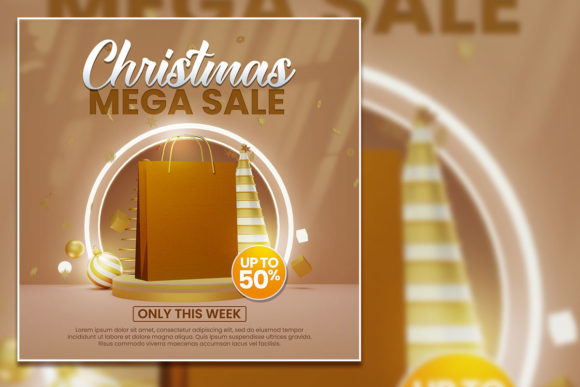 Christmas Mega Sale: Your Editable Social Media Post Template