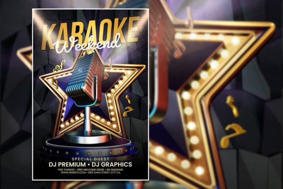 Design a Showstopping Event with This Karaoke Poster Template