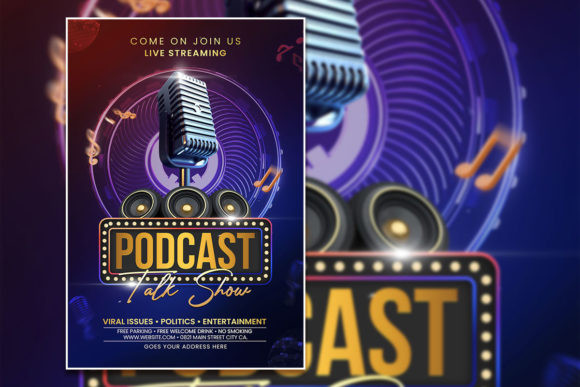 Modern Podcast Talk Show Poster: A Template for Instant Impact